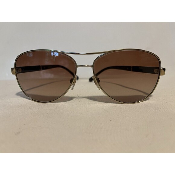 Burberry Sunglasses B 3080 1145/13 Polished Light Gold / Classic Plaid Aviator - Picture 1 of 11